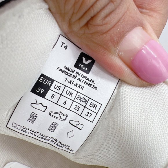 VEJA Rio Branco Fashion Running Shoe Sneaker White Black Nature Womens US 8 EU39 - Picture 10 of 10